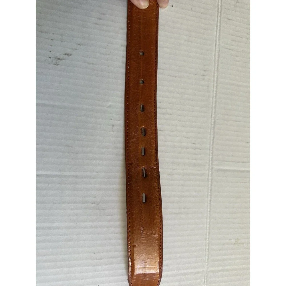 Eel Skin Cognac Western Men’s Belt 40 Rodeo Max